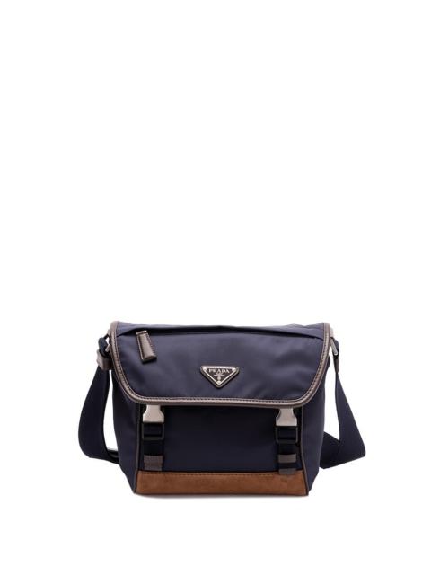 Prada Men Re-Nylon And Suede Shoulder Bag
