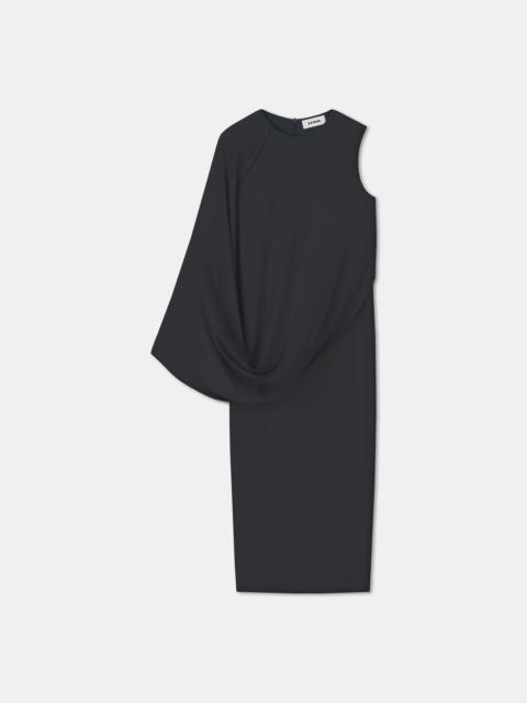 AERON LUNE
Draped detail asymmetrical satin dress