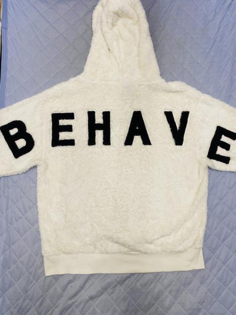 Other Designers Archival Clothing - (L) REPEZE3:N BEHAVE MOTIF BACK HIT FUR ANORAK HOODIE