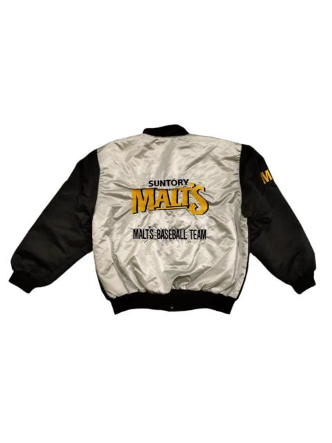 Other Designers Vintage - VTG Varsity Suntory Malt’s Baseball Team Embroidered Jacket