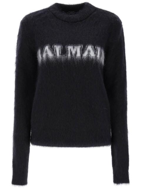 Balmain Brushed Yarn Sweater With Logo