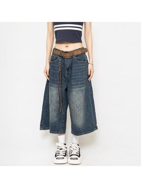 Other Designers Archival Clothing - Blue colour unnamed harajuku Japanese style jort pant