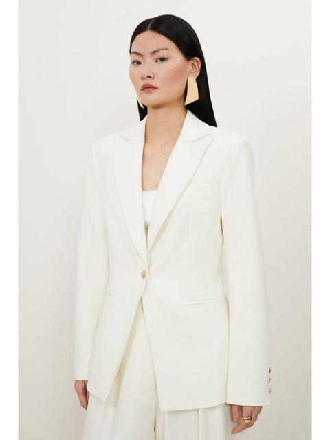 KAREN MILLEN Compact Stretch Essential Single Breasted Tailored Blazer