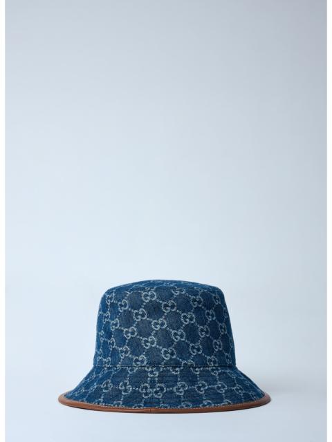 Gucci Men Gg Denim Bucket Hat