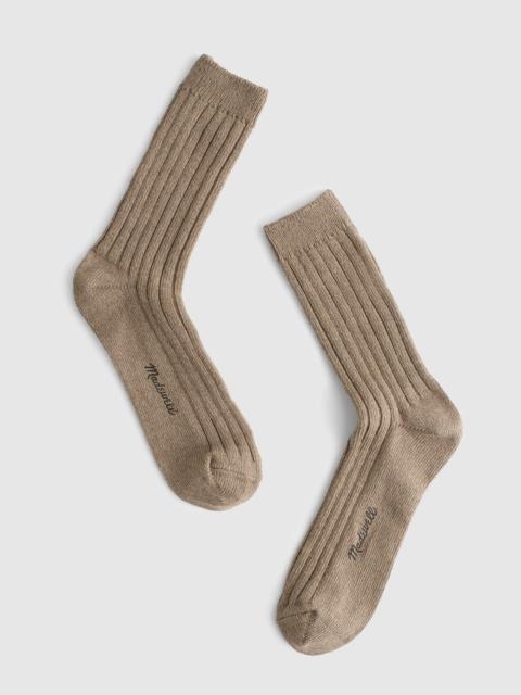 Madewell Ribbed Crew Socks in Cotton