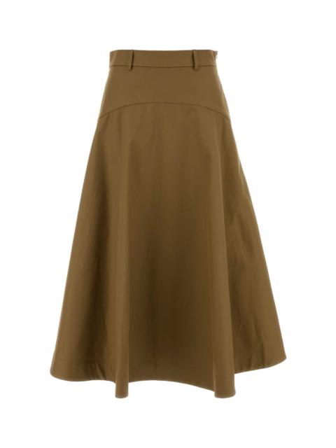 BALENCIAGA Balenciaga Women Army Green Cotton Skirt