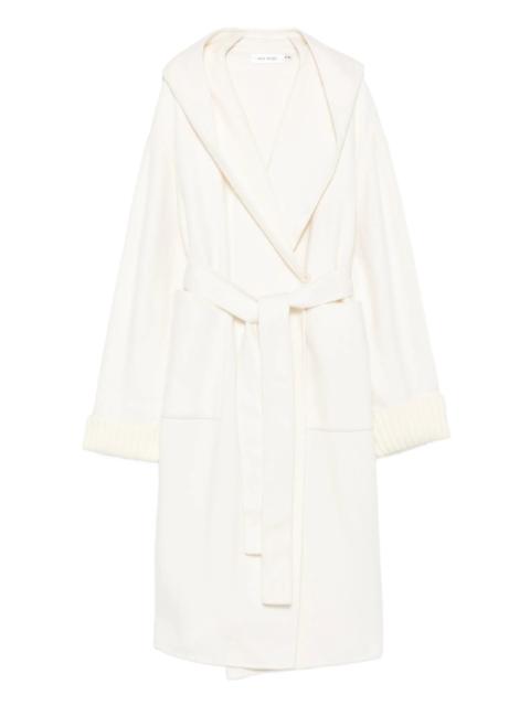 AYA MUSE hooded knitted-cuff coat
