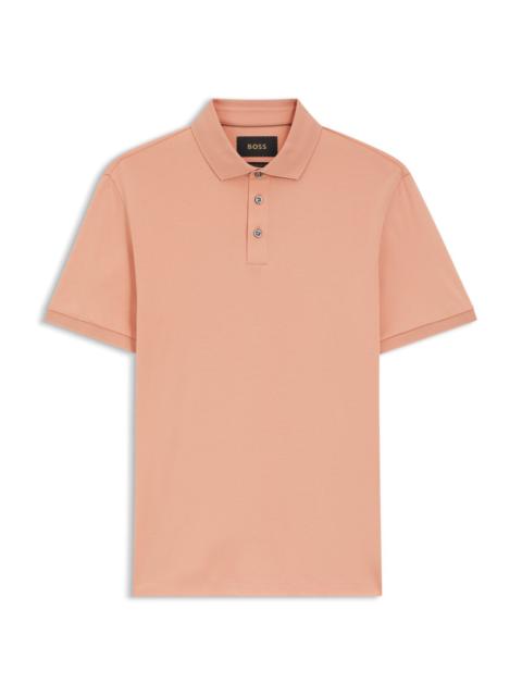 BOSS REGULAR-FIT POLO SHIRT IN MERCERIZED ITALIAN COTTON
