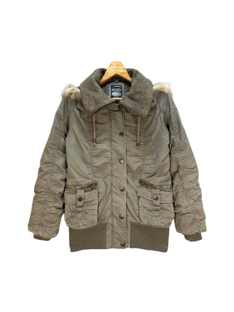 Other Designers Von Dutch - VON DUCTH Fur Hoodie Heavy Jacket Parka #A59-1368
