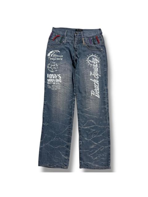 Other Designers If Six Was Nine × Japanese Brand × Le Grande Bleu (L.G.B.) - VINTAGE NYLAUS DOUBLE WAIST STONE WASH DENIM PANT