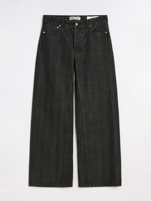 Our Legacy Treble Cut Black Coated Herringbone