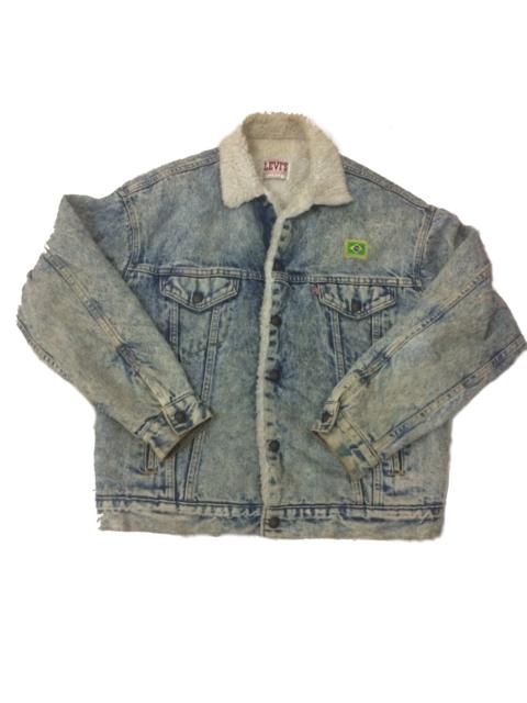 Other Designers Vintage - Vintage Levi’s 80’s Acid Wash Sherpa Jacket