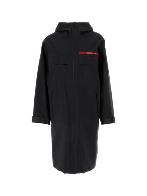 Prada Woman Black Re-Nylon Overcoat