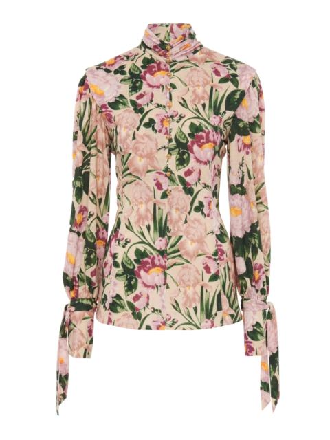 Chloé Floral Wool-Jersey Top floral
