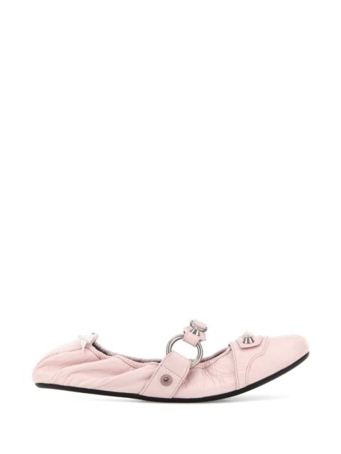 BALENCIAGA Balenciaga Women Pink Leather City Ballerinas