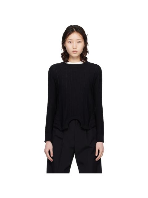 MM6 Maison Margiela Black Upside Down Sweater
