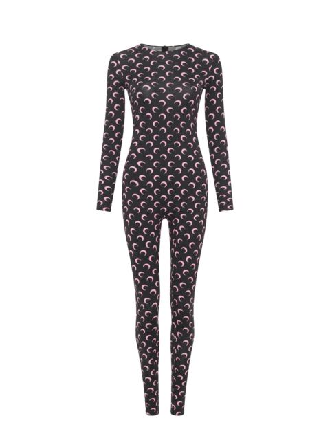 Marine Serre MOON PRINTED JERSEY LS CATSUIT