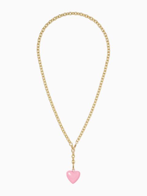 LoveShackFancy Roxanne Assoulin The Mini Puffy Heart Charm Necklace