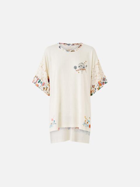 CAMILLA PANELLED SIDE SPLIT TEE