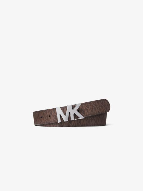 MICHAEL KORS Reversible Logo Buckle Belt