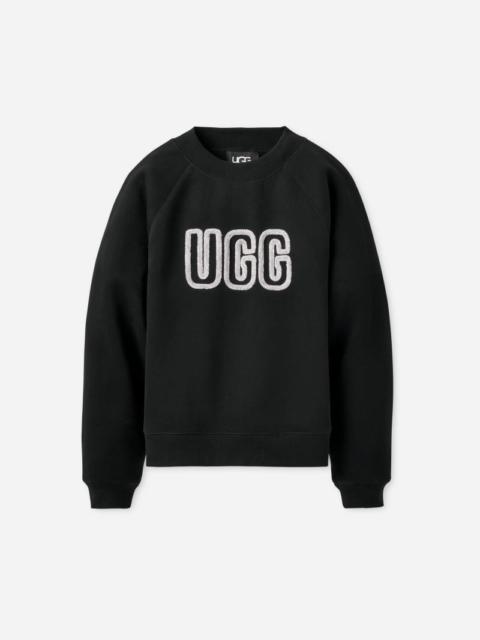 UGG ® Women's ® Logo Crewneck Cotton Blend Tops in Black