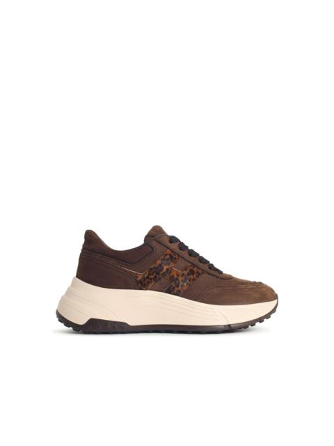 HOGAN Hogan HI-FI Brown Suede Sneakers Women