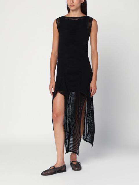 Alaïa Black knit dress with ruches
