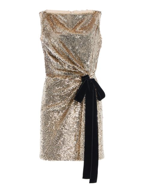 SIMKHAI Exclusive Felicity Sequined Mini Dress gold
