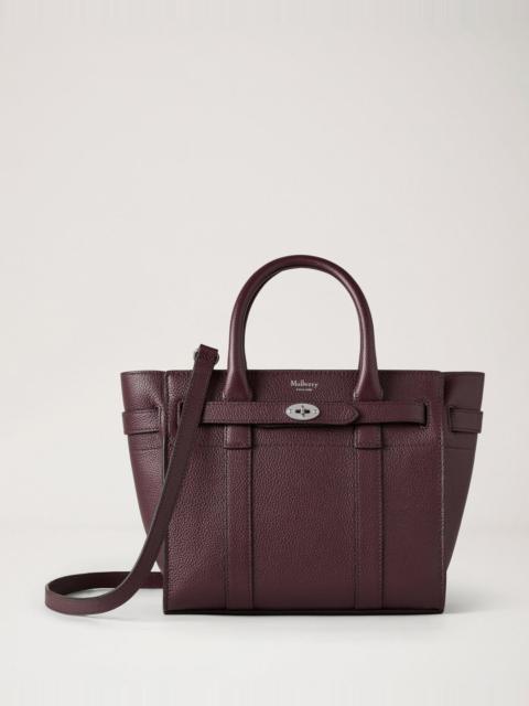 Mulberry Mini Zipped Bayswater Black Cherry Small Classic Grain