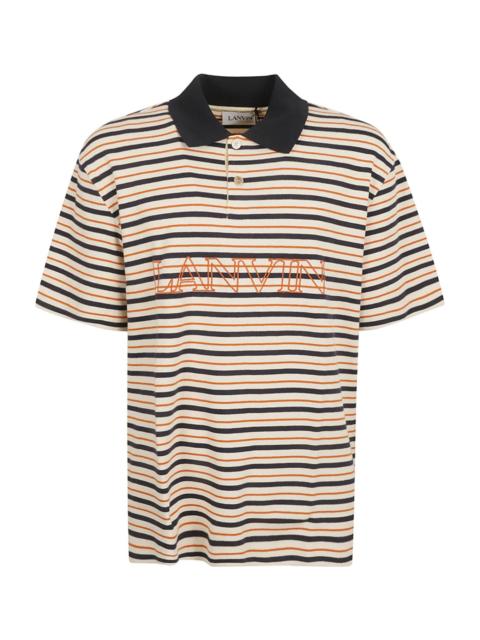 Lanvin Logo Embroidered Shortsleeved Polo Shirt