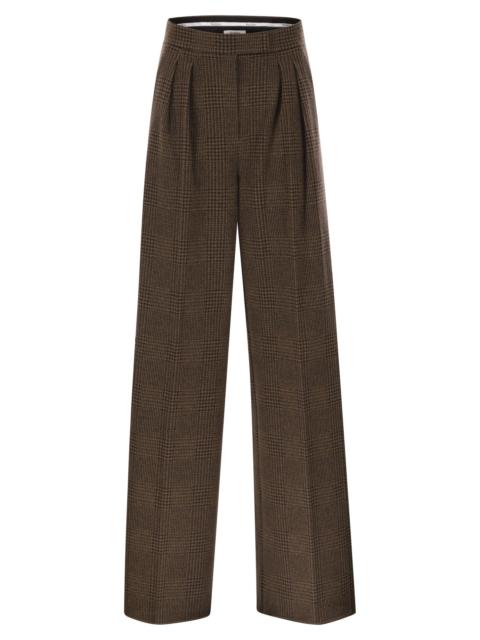 Max Mara Maxmara Women Ponza - Patterned Wool And Cotton Jersey Trousers