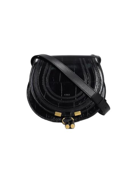 Chloé Marcie Shoulder Bag In Black Leather