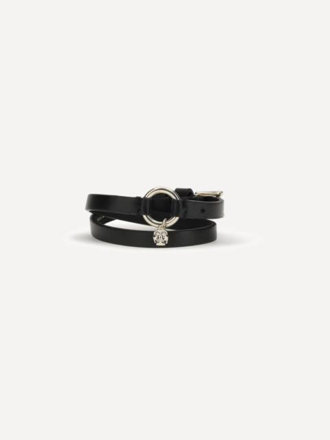 Alexander McQueen Skull Ring Double Wrap Bracelet