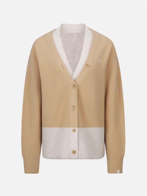EVISU Logo Embroidered 2-in-1 Knitted Cardigan