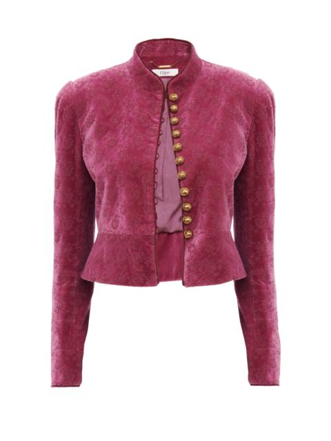 Chloé Cotton Velvet Jacket purple