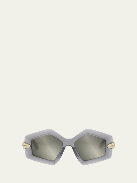 Serpenti Geometric Sunglasses