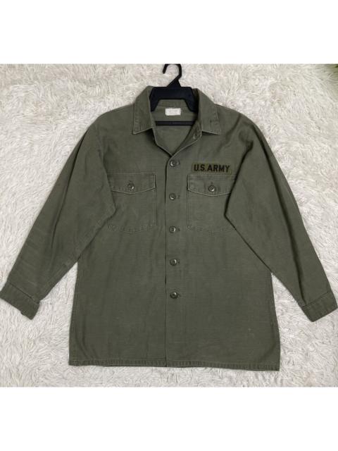 Vintage 1975 US Army Shirt Man's Cotton Sateen OG 107