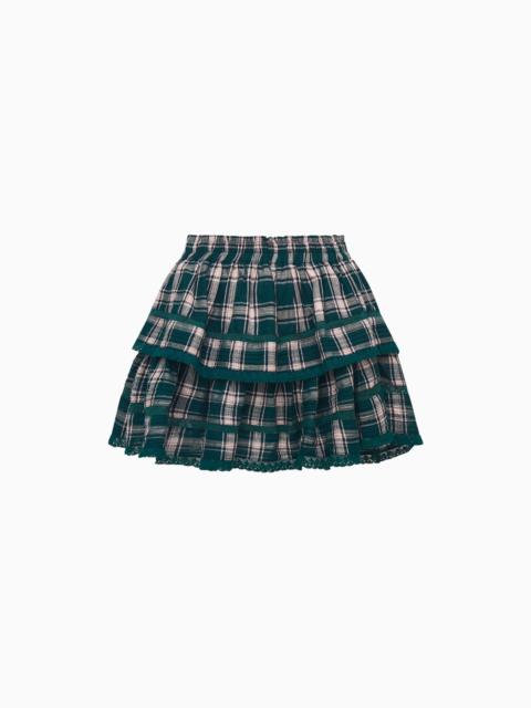 LoveShackFancy Ruffle Mini Tartan Skirt