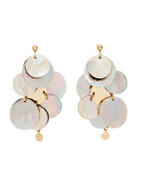 Rabanne Shell Disc Pearl Drop Earrings
