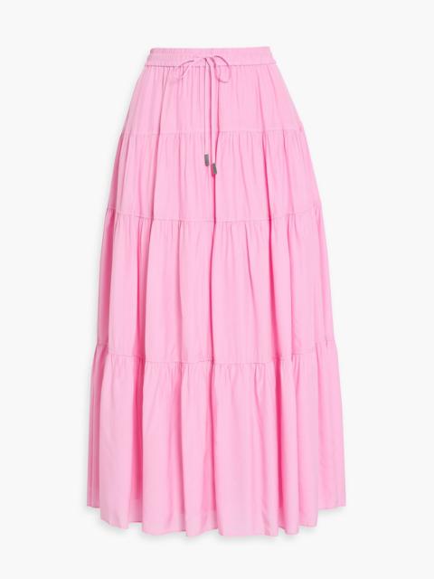 SIMKHAI Lulee tiered mousseline maxi skirt