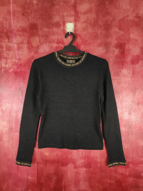 Other Designers Vintage - Fendi plain Black knitwear vintage #S692