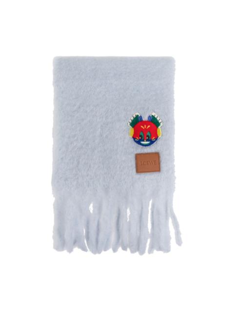 Loewe x Louis Wain appliqué fringed scarf