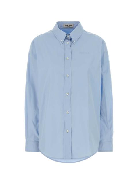 Miu Miu Light-blue Poplin Shirt