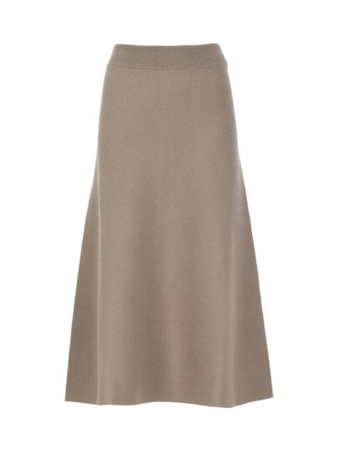 Beige Wool Blend Skirt