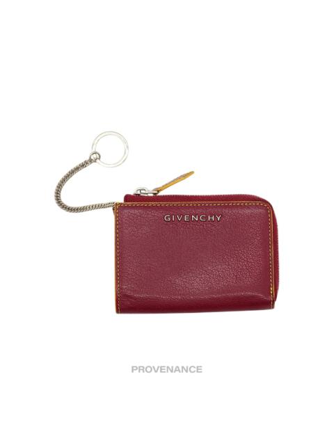 Givenchy Cles Zip Pouch Wallet - Red/Yellow Leather