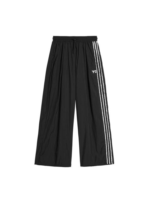 Y-3 Y-3 RAW EDGE 3 STRIPES WIDE TRACKSUIT BOTTOMS – BLACK