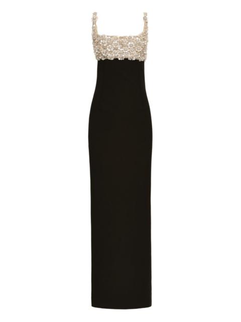 Oscar de la Renta embroidered sleeveless gown