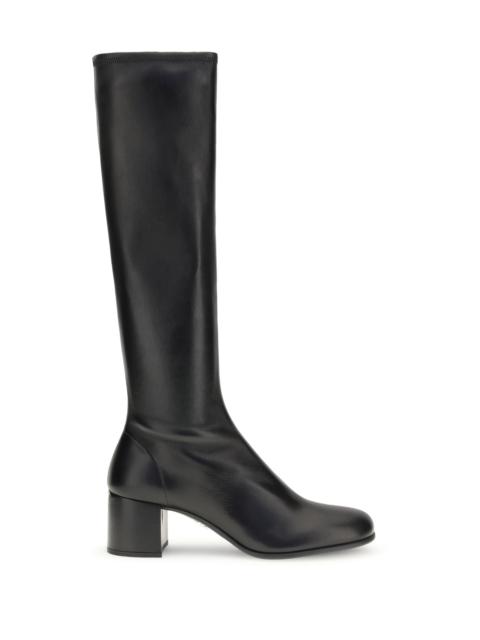 Prada Prada Women Leather Boots Black