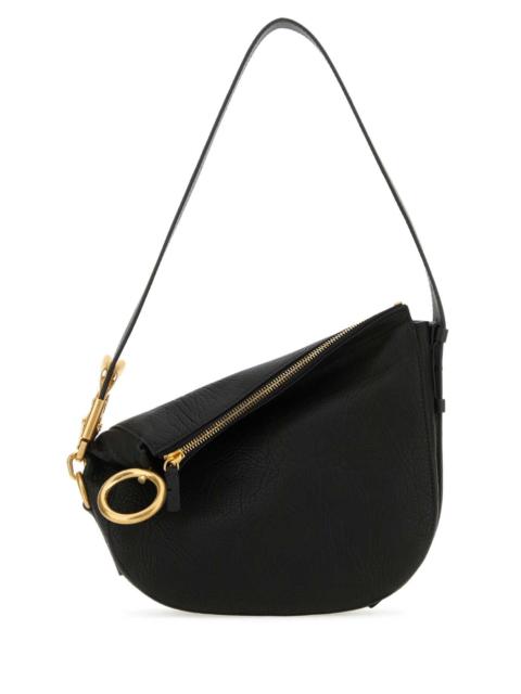 Burberry Women Black Leather Knight Small Shoulder Bag