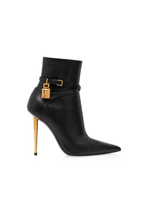 TOM FORD LEATHER PADLOCK ANKLE BOOT